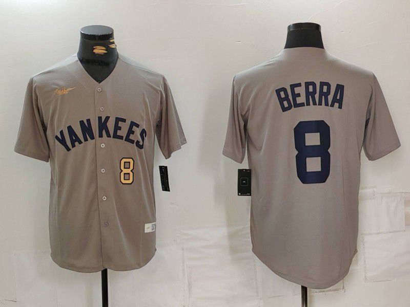 Men New York Yankees #8 Barra Grey Game 2024 Nike MLB Jersey style 8192->los angeles dodgers->MLB Jersey